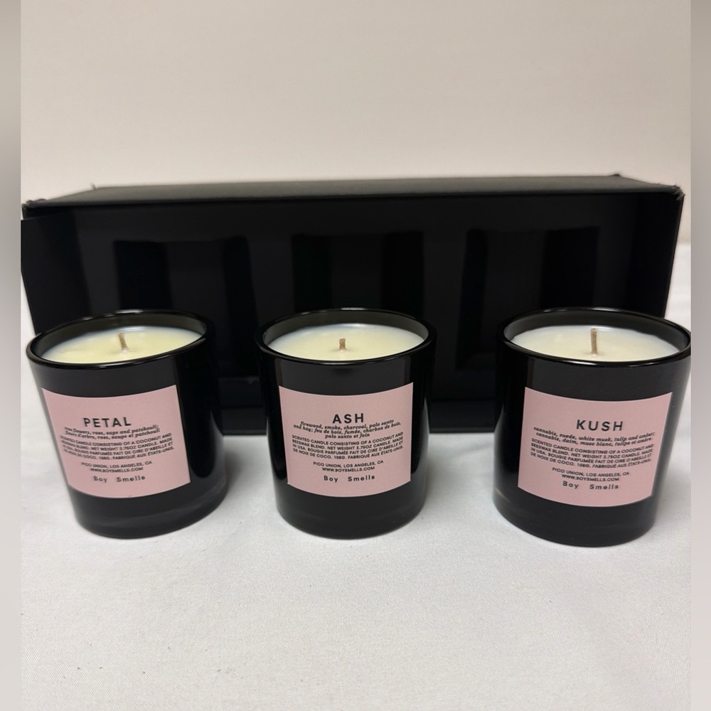 Boy Smells Candle Set - Petal, Ash, Kush